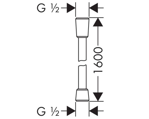 Hansgrohe Isiflex B shower hose 1600mm BBC
