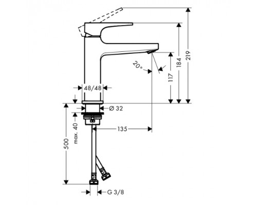 Hansgrohe Metropol bas.mix.110 Zh.Push BBC