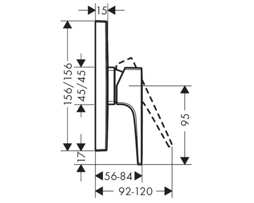 Hansgrohe Metropol shower mixer conc.fs Zh.BBC