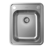 HANSGROHE Кухонна мийка S412-F340 на стільницю 420х520 з сифоном automatic (43334800) Stainless Steel