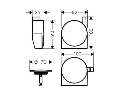 Hansgrohe Exafill S finish set matt black