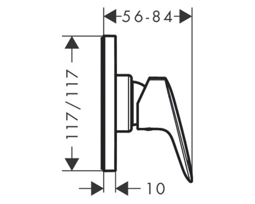 Hansgrohe Logis sh.mix.conc.small escutch.Exp.