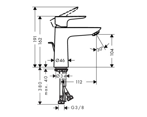 Hansgrohe Talis E 110 basin mixer matt white