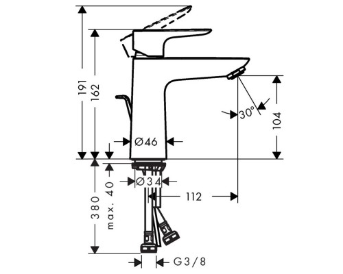 Hansgrohe Talis E 110 BM CoolStart matt black