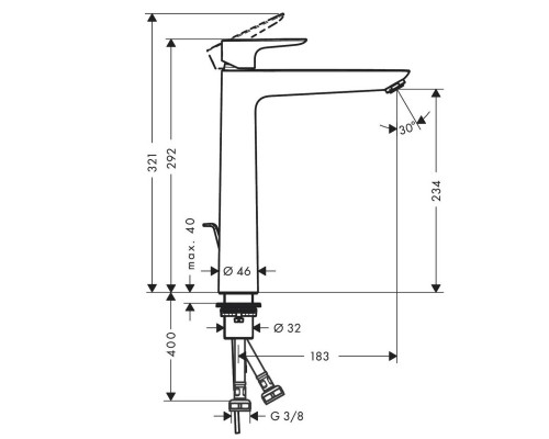 Hansgrohe Talis E 240 basin mixer BBC
