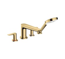 HANSGROHE Змішувач Talis E врізний на край ванни на 4 отвори Polished Gold Optic (71748990)
