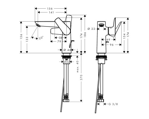 Hansgrohe Talis E 150 basin mixer matt white