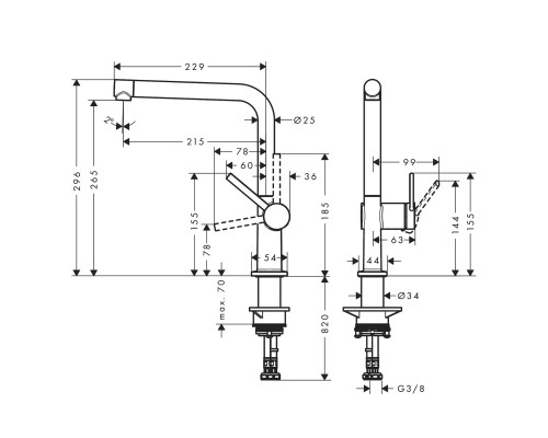 Hansgrohe Talis M541 KM 270 1jet BSO