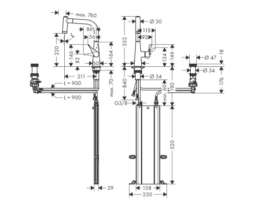 Hansgrohe M7120-H220 ST
