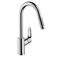 HANSGROHE Змішувач Focus 240 2jet для кухні з висувним виливом Sbox (73880000)