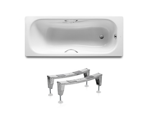 ROCA A220470001+A291021000 Комплект: PRINCESS ванна 150*75см прямоугольная, с ручками + ножки