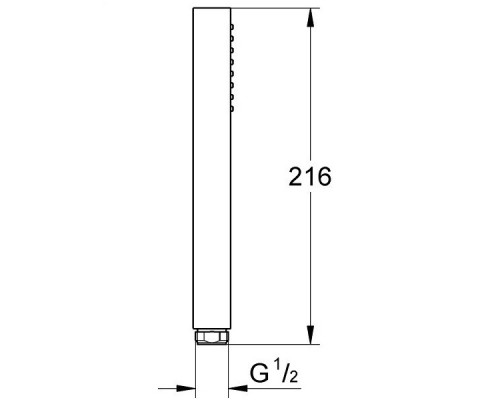 GROHE 27888AL0 EUPHORIA CUBE+ ручной душ, металлический, 9,5 л/мин. темный графит матовый