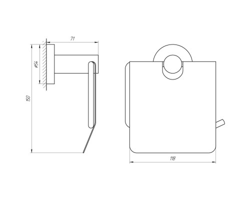 Globus Lux SS8410-Держ. туал. бумаги с крышкой-НЕРЖ-SUS304