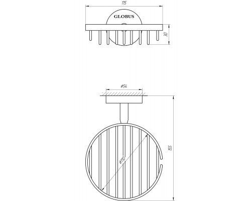 Globus Lux SS8424- Мыльница Металлическая НЕРЖ-SUS304