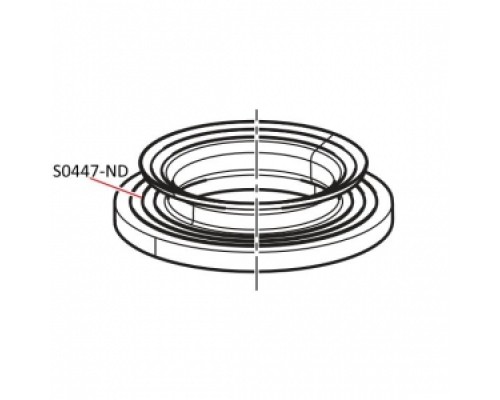 ALCAPLAST S0447-ND Профильное уплотнение белое (A503KM, A506KM) (Чехия)