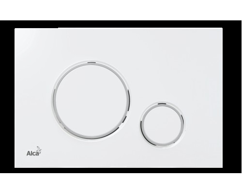ALCAPLAST M770 Кнопка управления для скрытых систем инсталляции, белый-хром-глянец (Чехия)