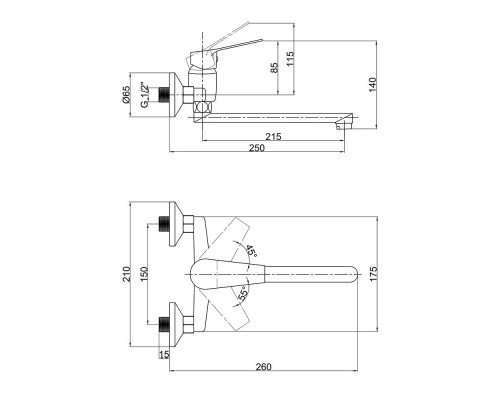 Змішувач для кухні Lidz (CRM) 40 87 009