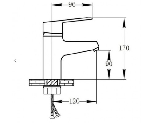 POTATO P1009 Смеситель умывальник на гайке
