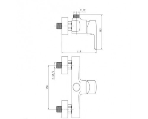 Brinex 40C 010 C Смеситель для душ кабина (k40)