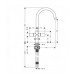 HANSGROHE 38040000 Axor Uno2 Смеситель для кухни, двухвентильный