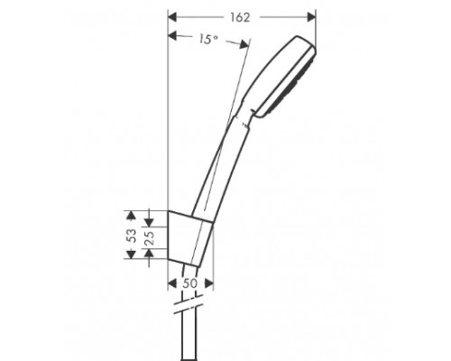HANSGROHE 26762400 MYCLUB душевой набор с портером 1 jet, 1,50м, белы/хром