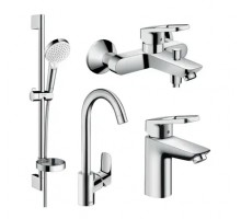 HANSGROHE  1142019 LOGIS LOOP набор смесителей для ванны, умывальник 100 + кухня (71151000+71244000+