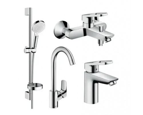 HANSGROHE 1142019 LOGIS LOOP набор смесителей для ванны, умывальник 100 + кухня (71151000+71244000+