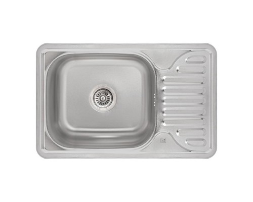 Кухонна мийка Lidz 6642 0,8 мм Satin (LIDZ664208SAT)