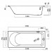 CERSANIT Ванна акрил. FLAVIA 170Х75 з кріпленням