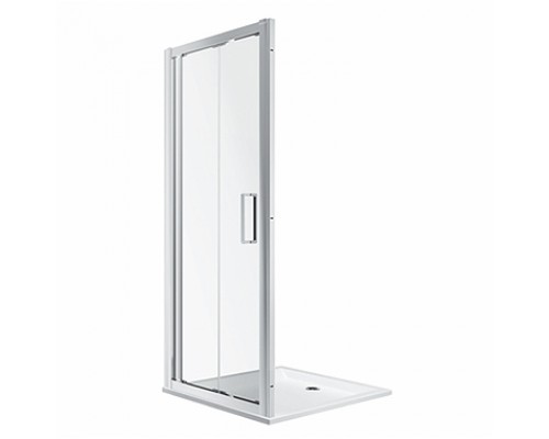 KOLO 560.116.00.3 GEO Двері типу Bifold 80 см, прозоре скло, срібний блиск, Reflex