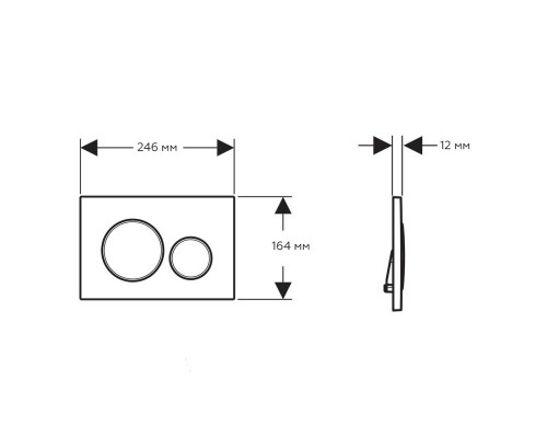 GEBERIT 115.882.DW.1 Смывная клавиша Geberit Sigma20, для двойного смыва: черные, черный матовый