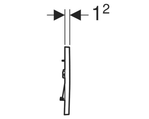 GEBERIT 115.883.16.1 Смывная клавиша Geberit Sigma30, для двойного смыва: черный матовый, легко чист