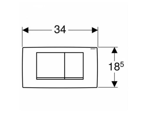 GEBERIT 115.899.KJ.1 Смывная клавиша Geberit Twinline30, для двойного смыва
