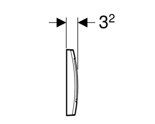 GEBERIT 115.899.KJ.1 Смывная клавиша Geberit Twinline30, для двойного смыва