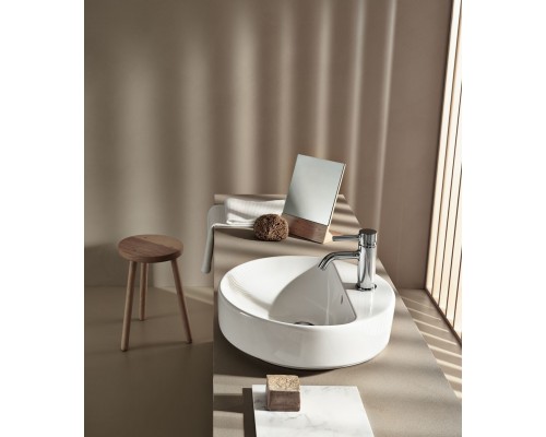 GEBERIT 500.769.01.2 Накладной умывальник Geberit VariForm круглой формы, с полкой для отверстия под