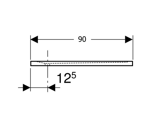 GEBERIT 550.260.00.1 Квадратный душевой поддон Geberit Sestra: 90x90, Серый