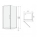 EGER RUDAS душевая кабина квадратная 90*90*205см лев/прав, на мелком поддоне PUF 5 см, профиль хром,