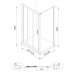 EGER LEXO душ кабина прямоуг 100*80*195cм с 3-хэлементной складывающейся дверью, прозрачное стекло