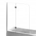 EGER Шторка на ванну 120*150 см, левая/правая, профиль хром, стекло прозрачное 6 мм