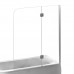 EGER Шторка на ванну 80*150см, левая/правая, профиль хром, стекло прозрачное 5 мм