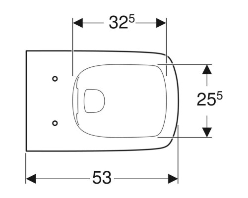GEBERIT 500.275.01.1 Подвесной унитаз, Selnova Square, без ободка