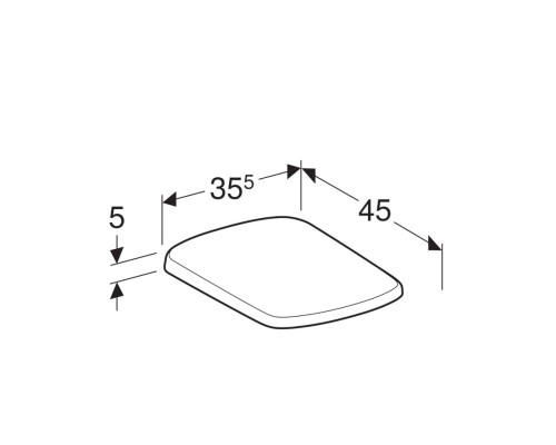 GEBERIT 500.334.01.1 Сиденье c крышкой Geberit Selnova Square, Softclose