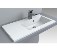 FANCY MARBLE 5508201 Умывальник из литого мрамора JOSEFINE SLIM 800 L (800 х 400 х 145 )