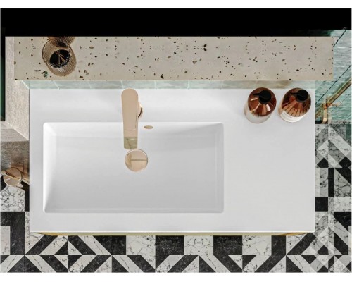 FANCY MARBLE 5508301 Умывальник из литого мрамора JOSEFINE SLIM 800 R (800 х 400 х 145 )