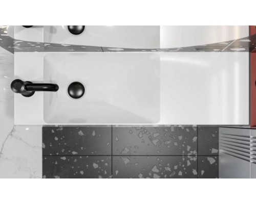 FANCY MARBLE 8708301 Умывальник из литого мрамора TRILL 800 L (809 х 257 х 120 )