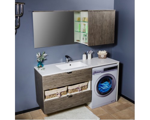 FANCY MARBLE (VIVARA L ) Шафа дзеркальна  із сенсорним вимикачем лівим 1500х300х686