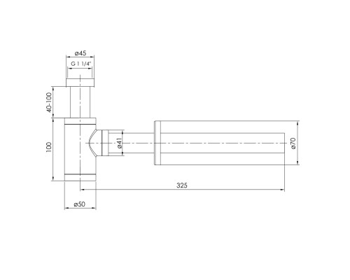 IMPRESE ZMK071901600 BRENTA сифон для умывальника, хром