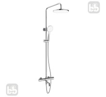 Cистема душова Т-10510 IMPRESE Centrum W (термостат для ванни, верхній душ 230 мм ABS коло, ручний душ 110 мм 3 режими, шланг 150 см),