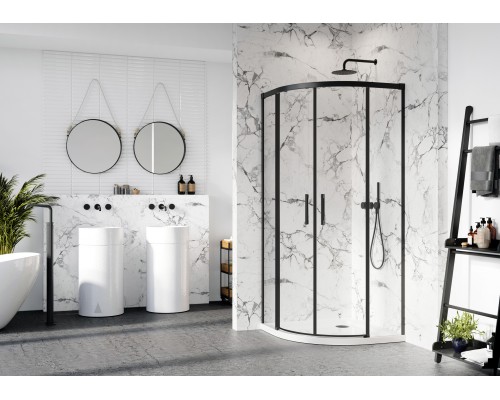 RADAWAY_NEW Душова кабіна Idea Black PDD 900Lx900Rx2005 стінка (387140-54-01)