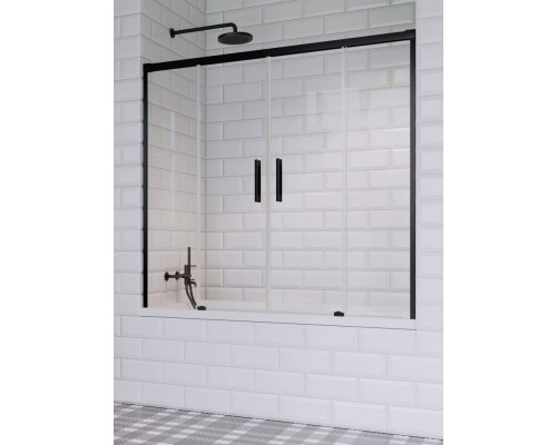 RADAWAY_NEW Шторка на ванну Idea Black PN DWD 1500x1500 (10004150-54-01)
